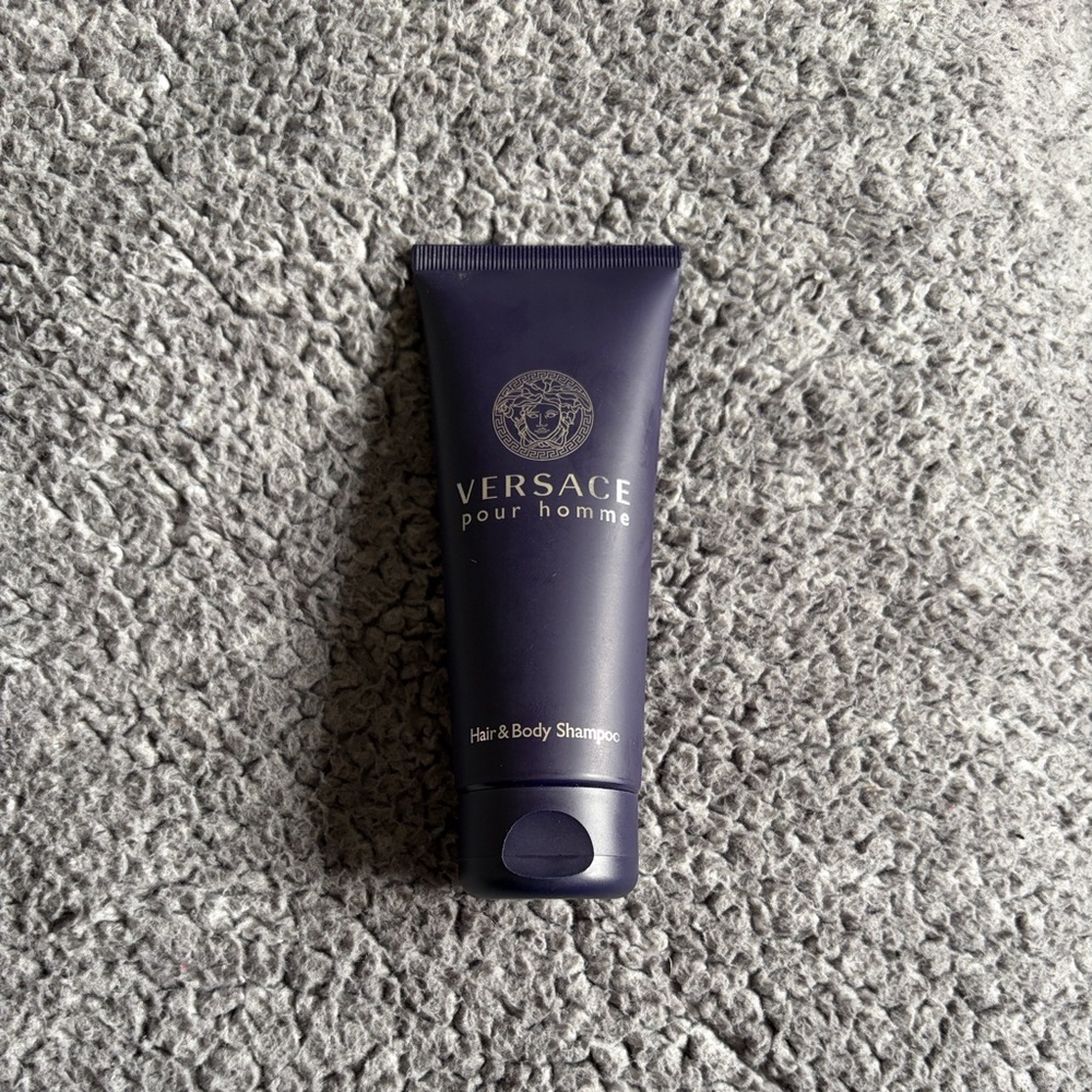 Versace Dark Navy Hair & Body Shampoo Tube
